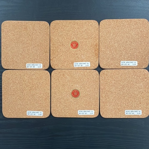 Pimpernel acrylic traditional Christmas tree drink coaster set of 6 each box - Picture 3 of 5